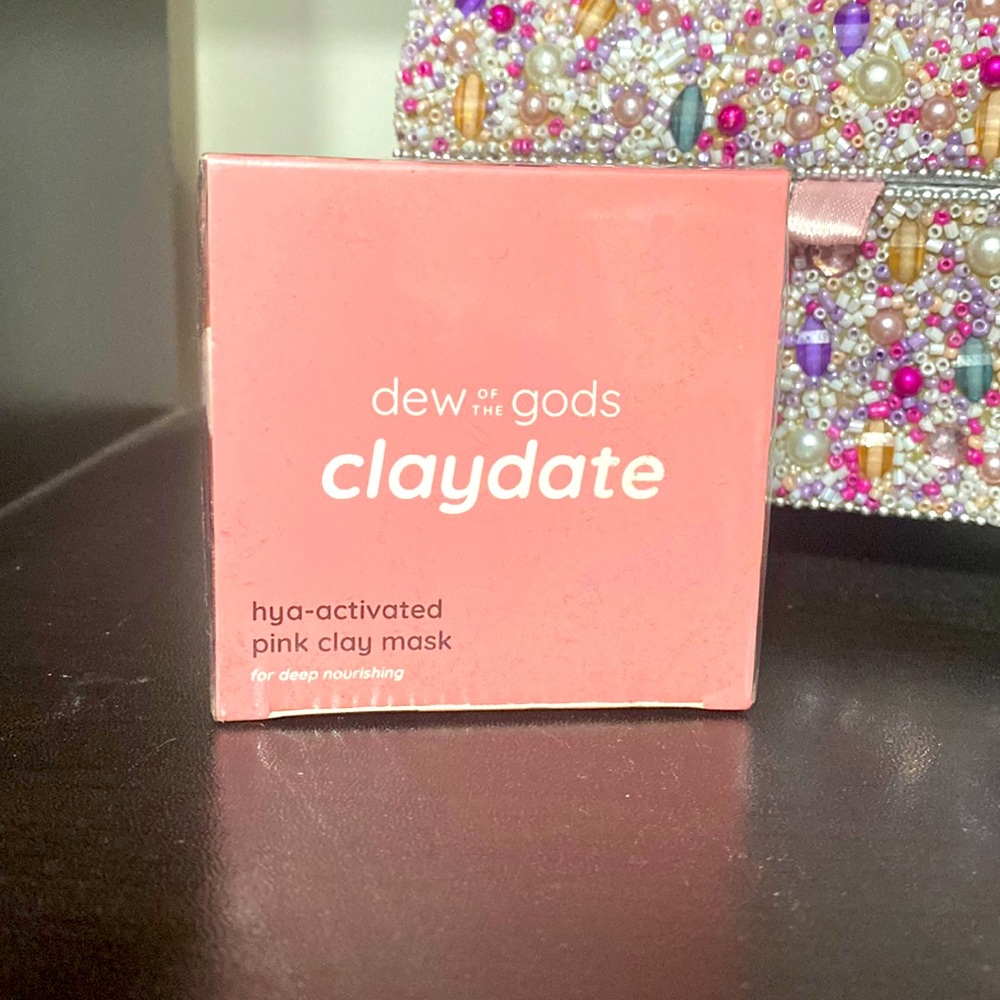Claydate Dew Of The Gods Hya-Activated Pink Clay Mask Brand New InBox Sealed OBO